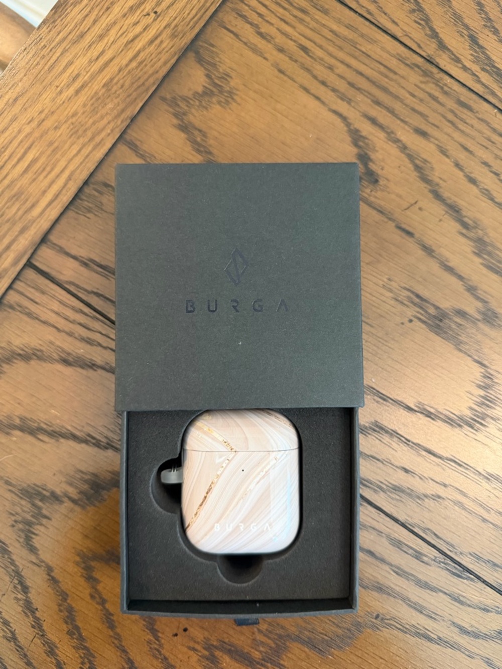 Burga Pink Marble AirPods Case